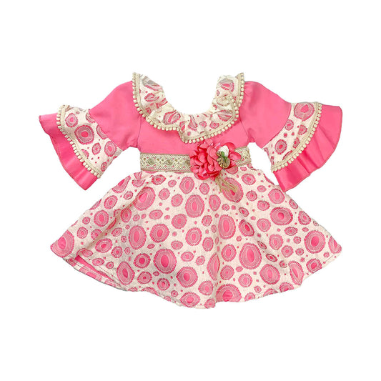 Baby Girls Frock in Light Pink & Red