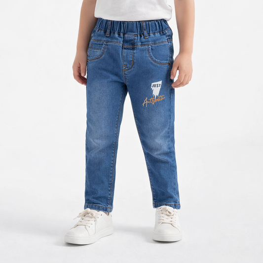 Boys Blue & Grey Denim Jeans – Stylish & Comfortable Jeans