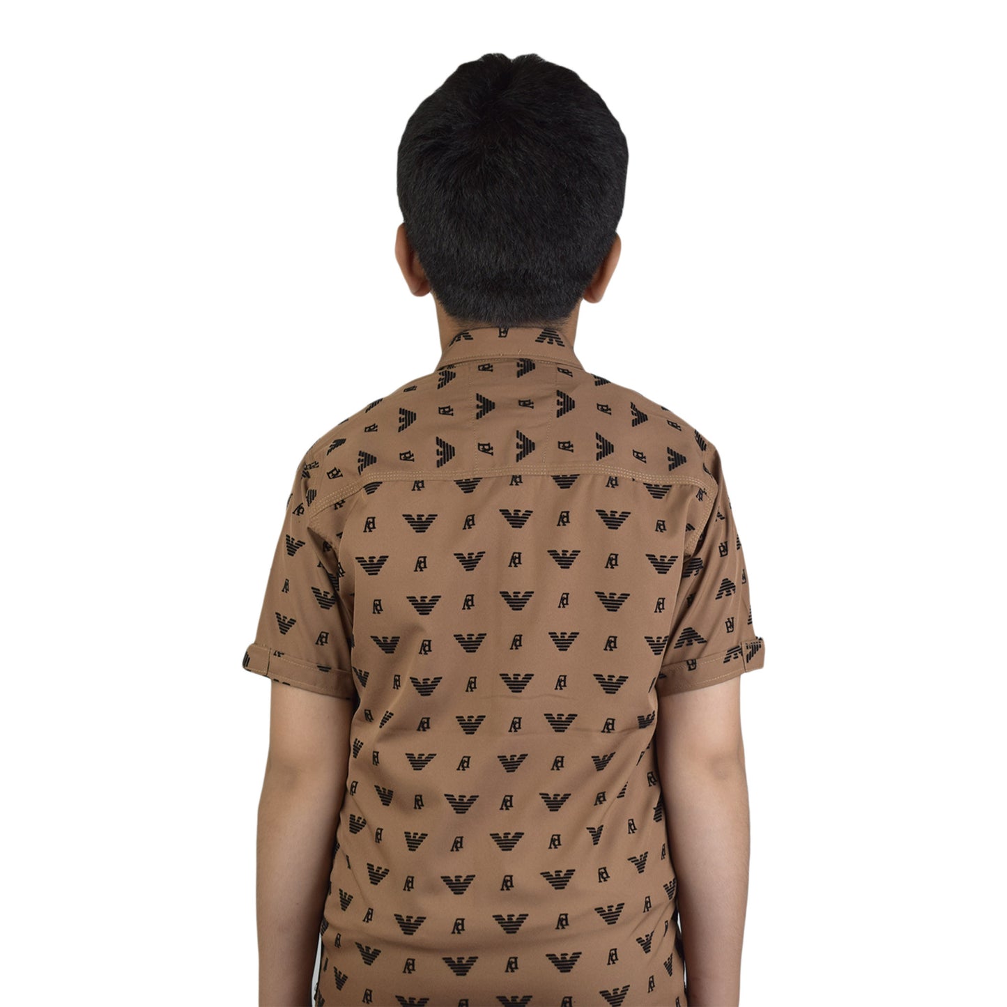 Boys Printed Casual Shirt | Brown, Red & Black Variants by Kidzaar