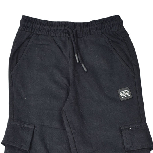 Boys Winter Black Jogger Trouser With pockets