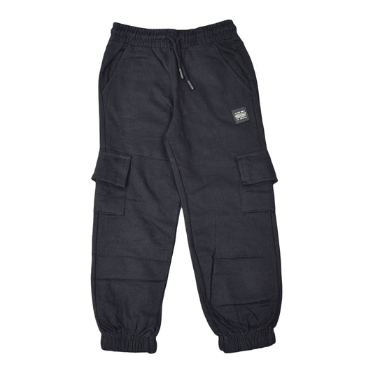 Boys Winter Black Jogger Trouser With pockets