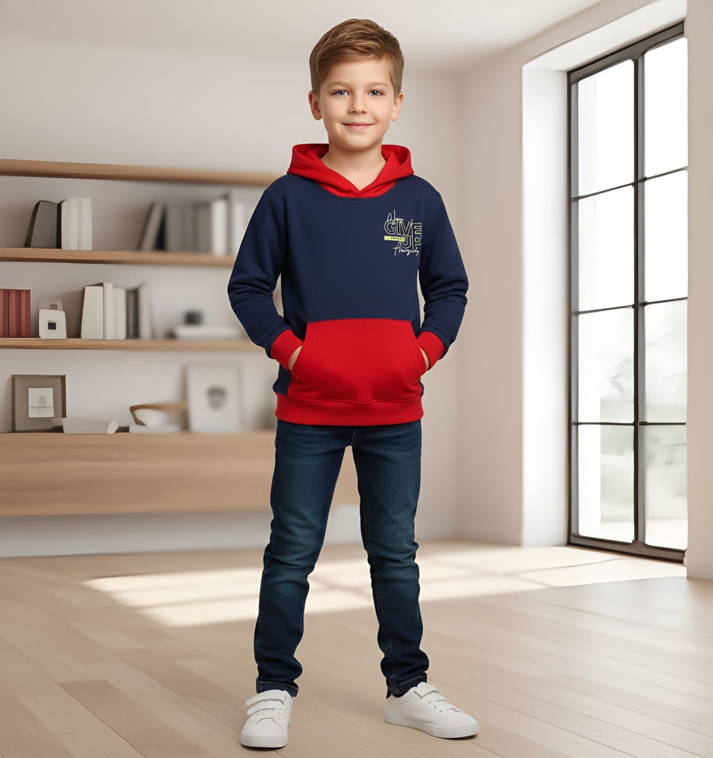 Boys Red & Blue Cozy Hoodie