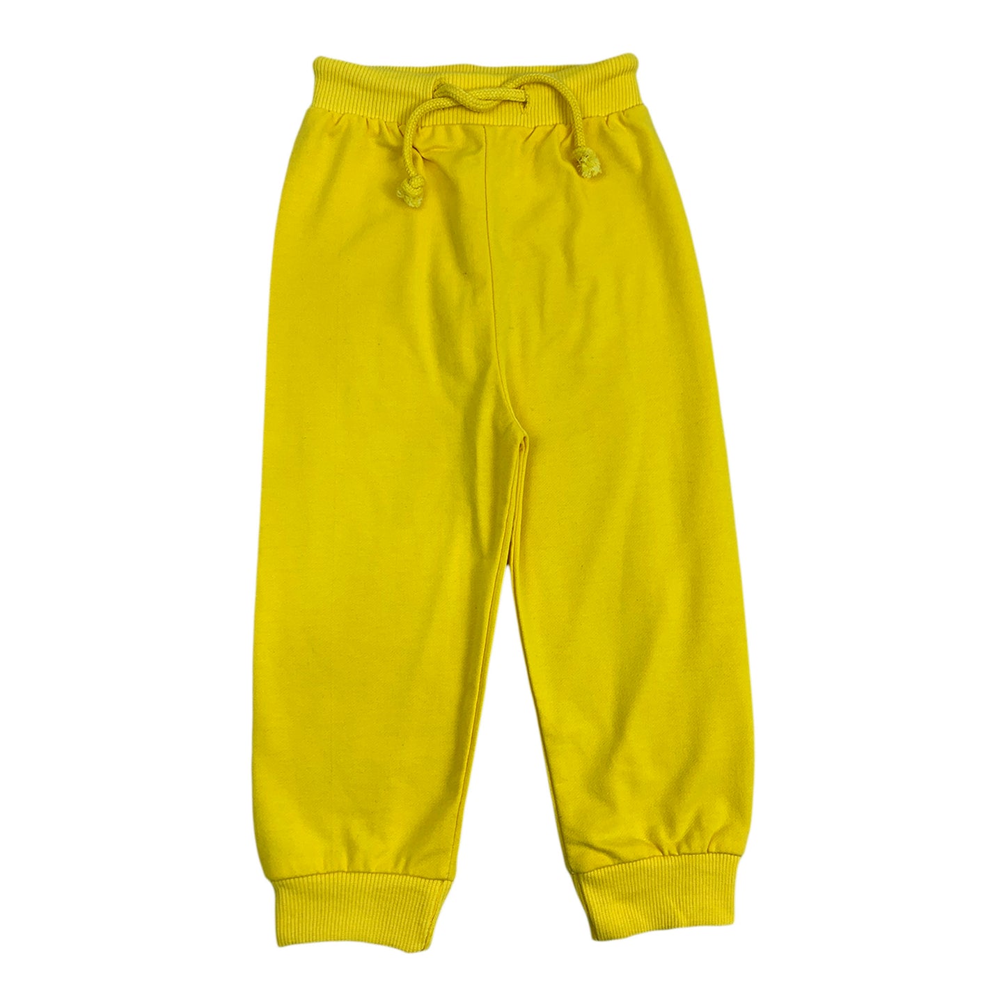 Girls Plain Yellow Winter Fleece Trouser
