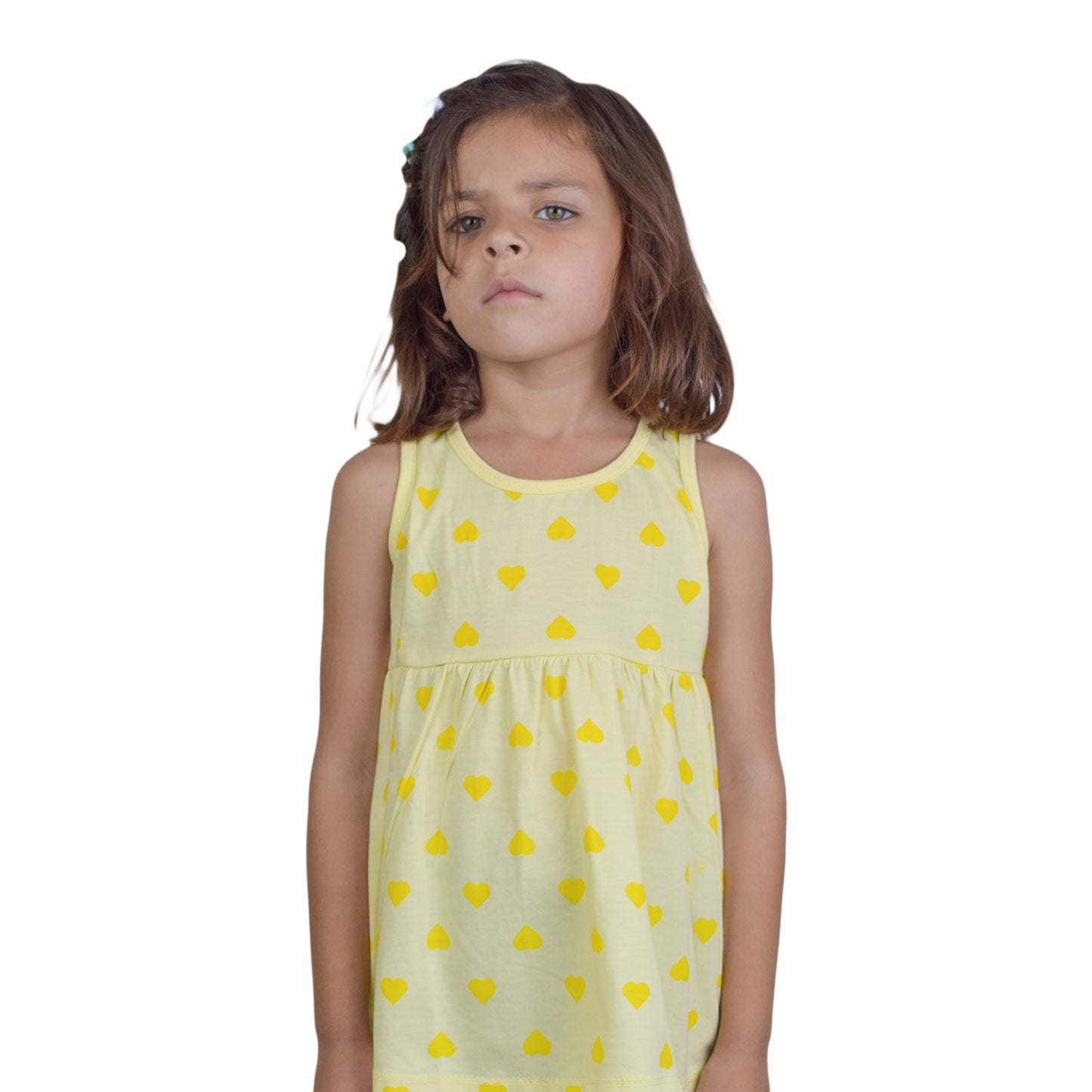 Girls Light Pink Heart Print Top – Cute Summer Style