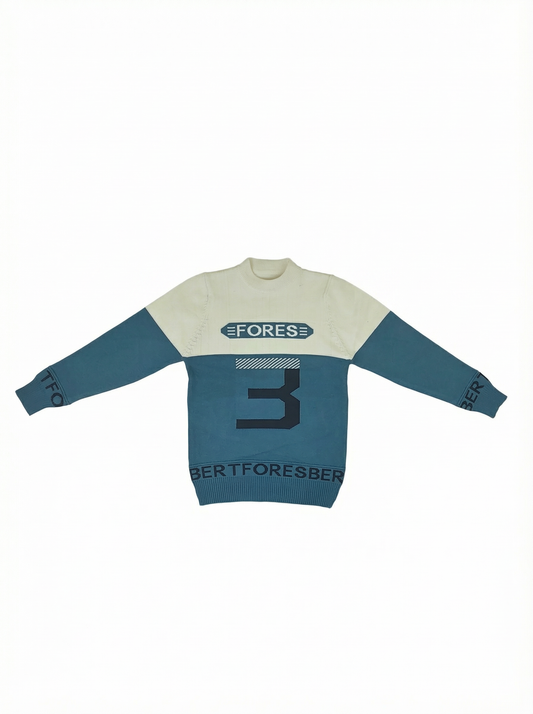 Kids Color Block Sweater | Winter Knit Pullover