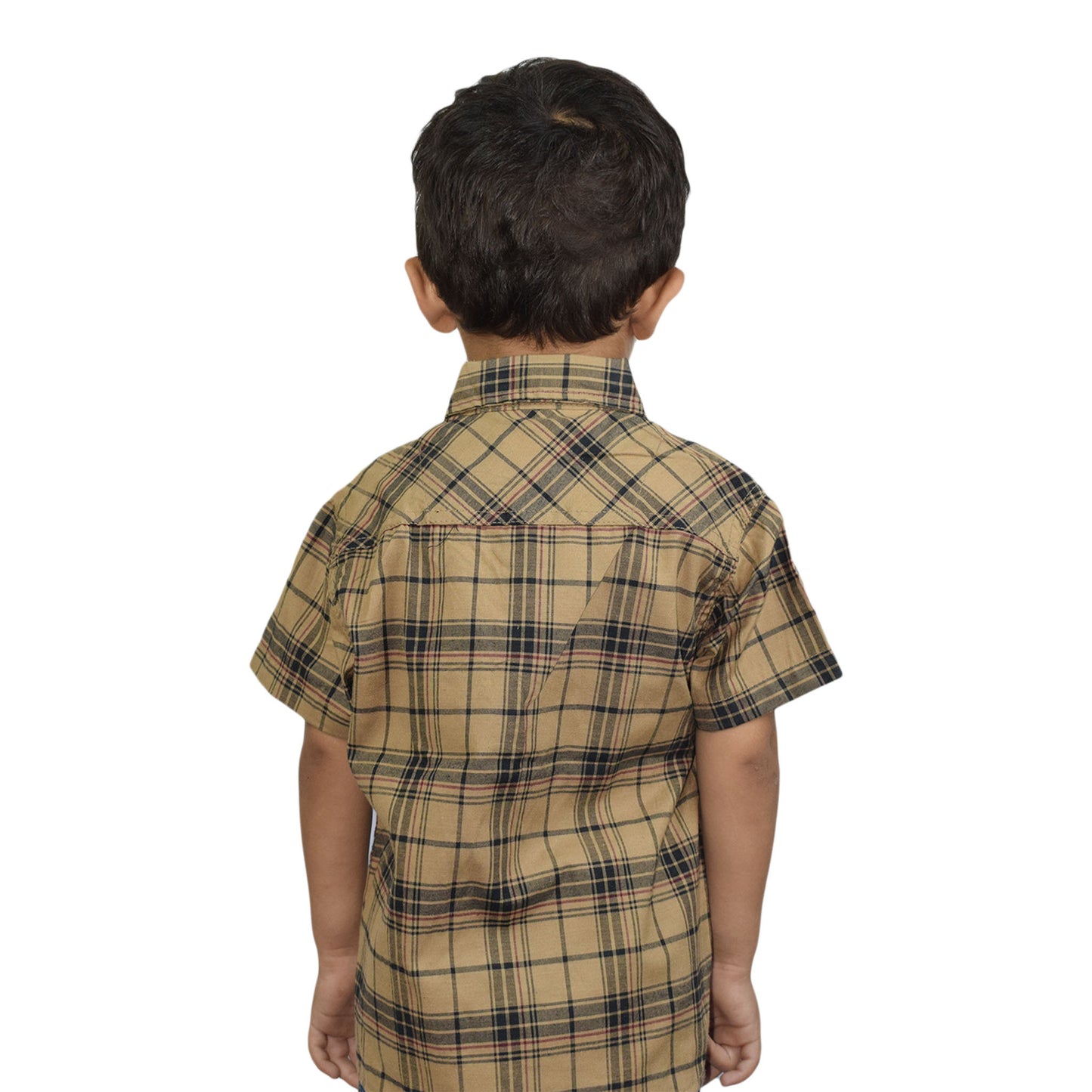 Preschool Boys Brown Check Casual Shirt | Smart Everyday Wear by Kidzaar