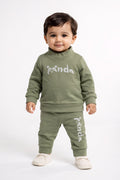 Unisex Green Baby Panda Winter Co-ord Suit