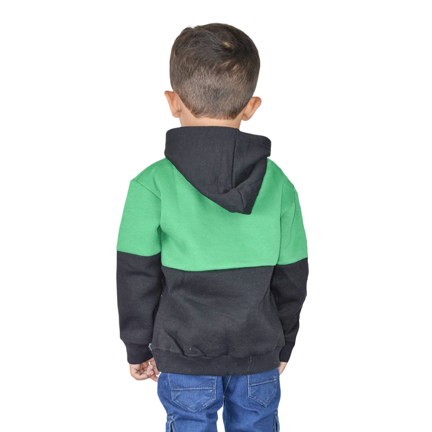 Baby Boys Hoodies in Green & Black Premium Fleece Stuff
