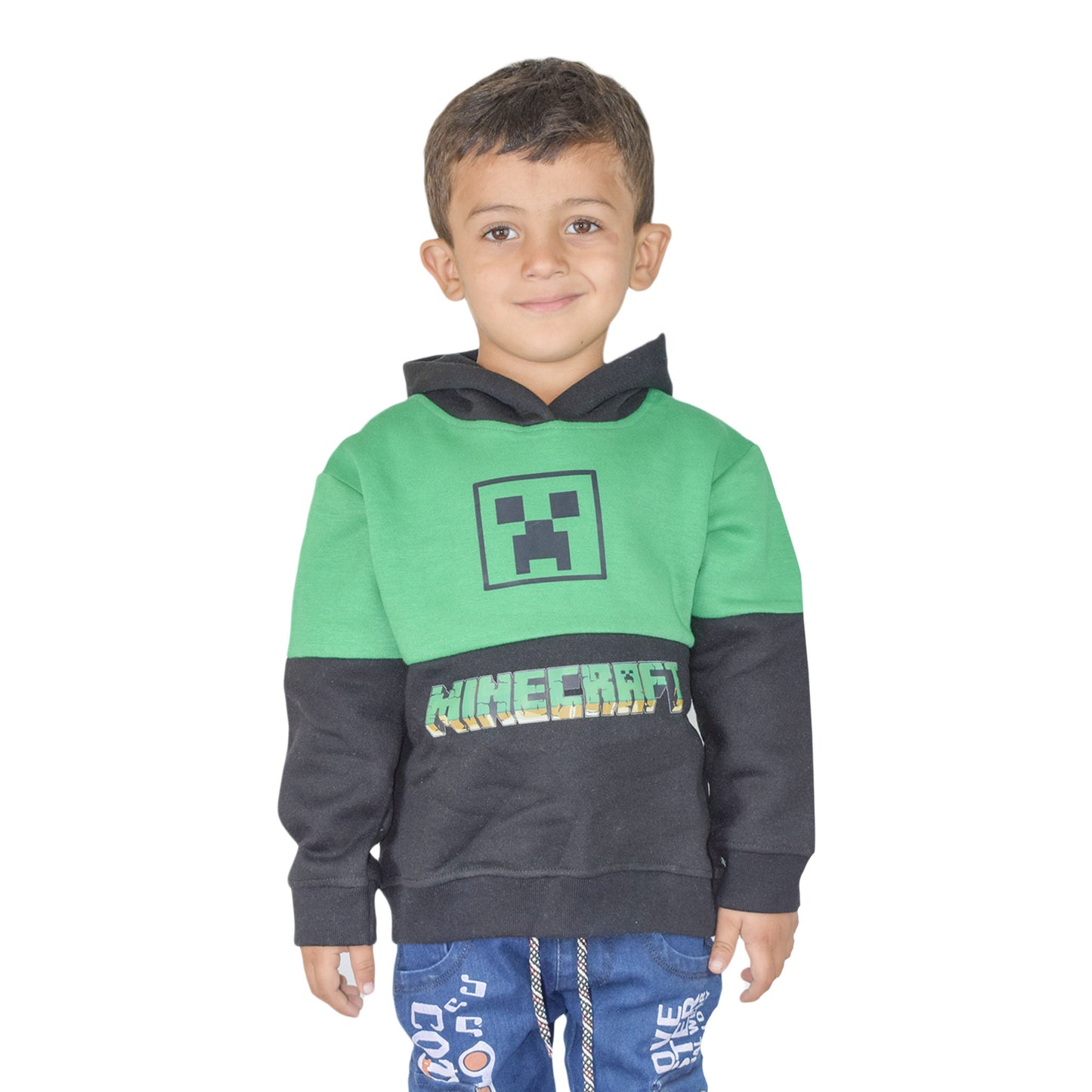 Baby Boys Hoodies in Green & Black Premium Fleece Stuff