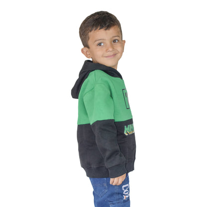 Baby Boys Hoodies in Green & Black Premium Fleece Stuff