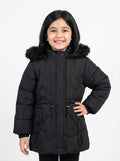 Black Puffer Girls Winter Coat for | Warm & Lightweight