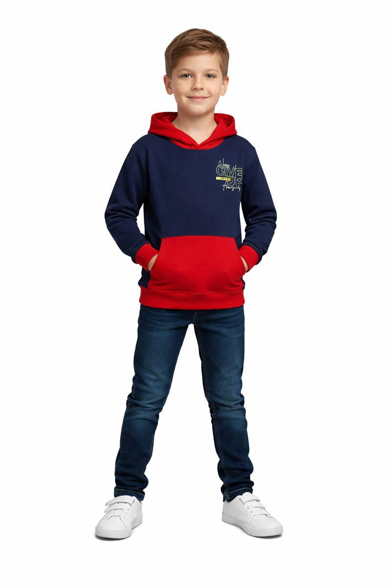 Boys Red & Blue Cozy Hoodie