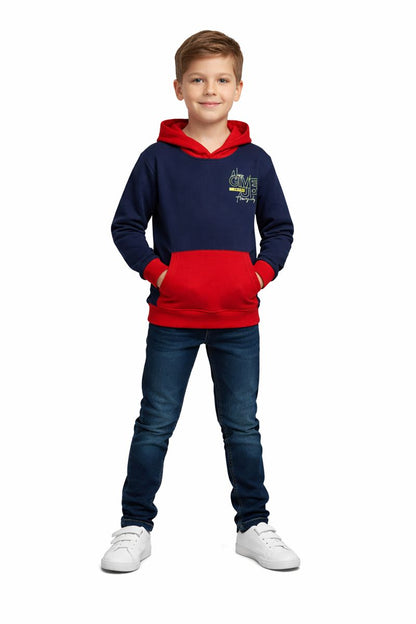 Boys Red & Blue Cozy Hoodie