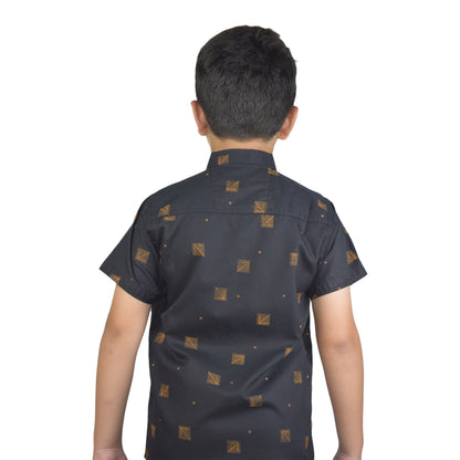 Boys Black Casual Shirt | Smart Everyday Wear by Kidzaar