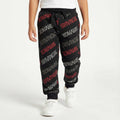 Boys Winter Black Trouser with White & Red “Savage” Print