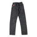 Boys Black-Grey Denim Jeans with Drawstring