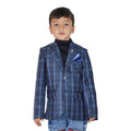 Premium Quality Boys Blue Check Casual Coat: Stylish Winter Layer