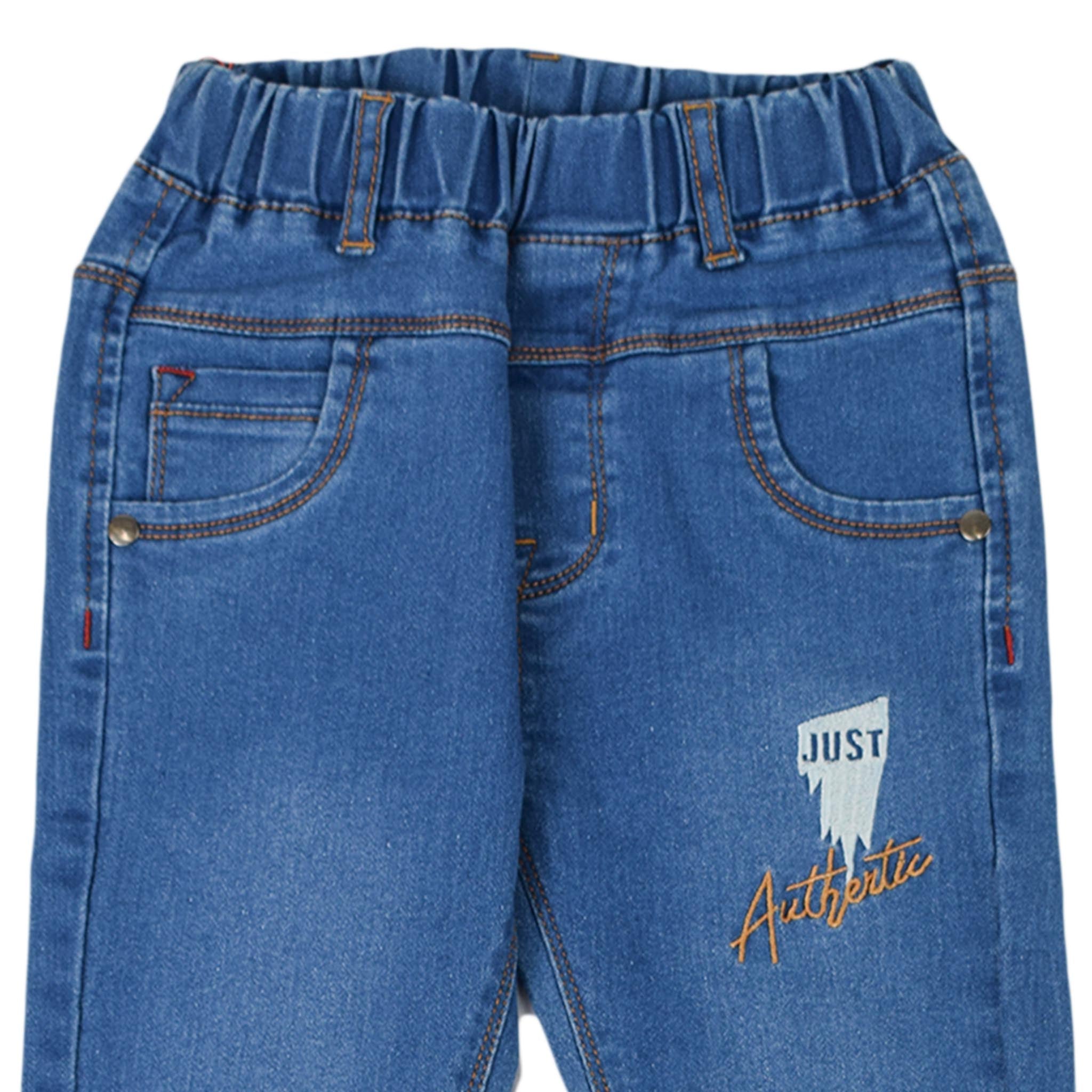 Boys Blue & Grey Denim Jeans – Stylish & Comfortable Jeans