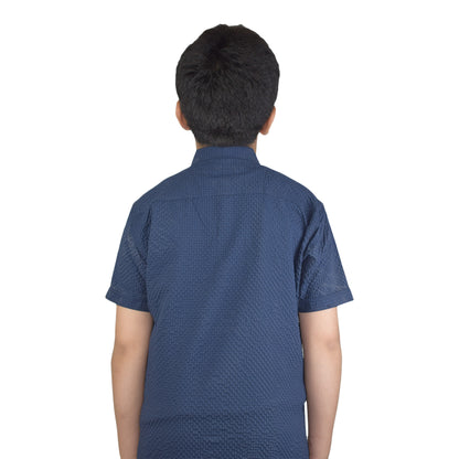 Boys Casual Shirt | Blue and White  Variants by Kidzaar