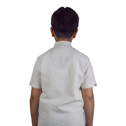 Boys Casual Shirt | Blue and White  Variants by Kidzaar