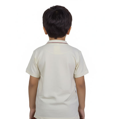 Boys Cream Polo Shirt – Classic Everyday Wear | KidZaar