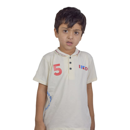 Boys Cream Polo Shirt – Classic Everyday Wear | KidZaar