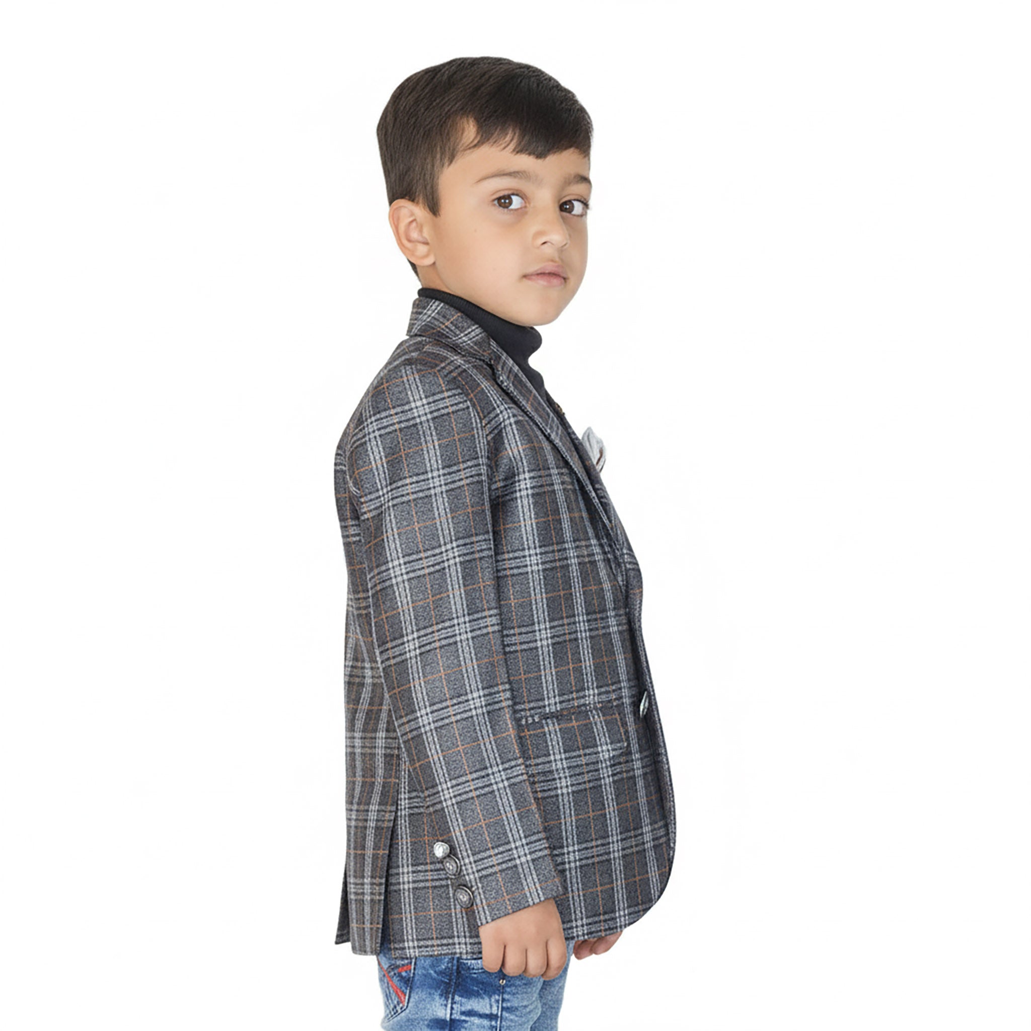 Boys Dark Gray Casual Coat – Cool Winter Look