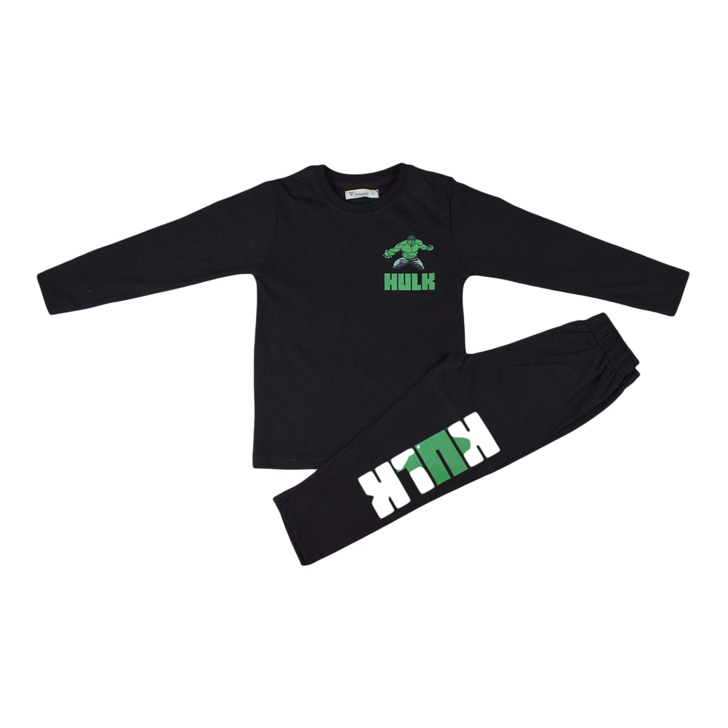 Boys Hulk Printed Terry Jersey Suit – Black & Green