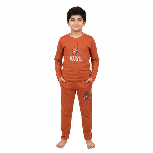Boys Marvel Spider-Man Terry Jersey Suit – Mustard Orange