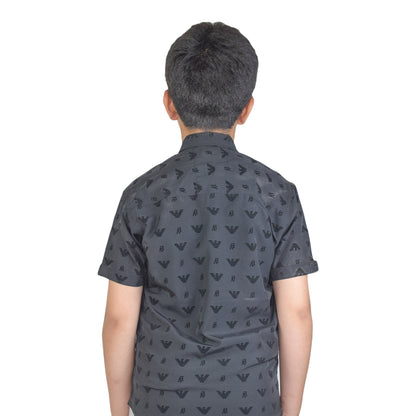 Boys Printed Casual Shirt | Brown, Red & Black Variants by Kidzaar