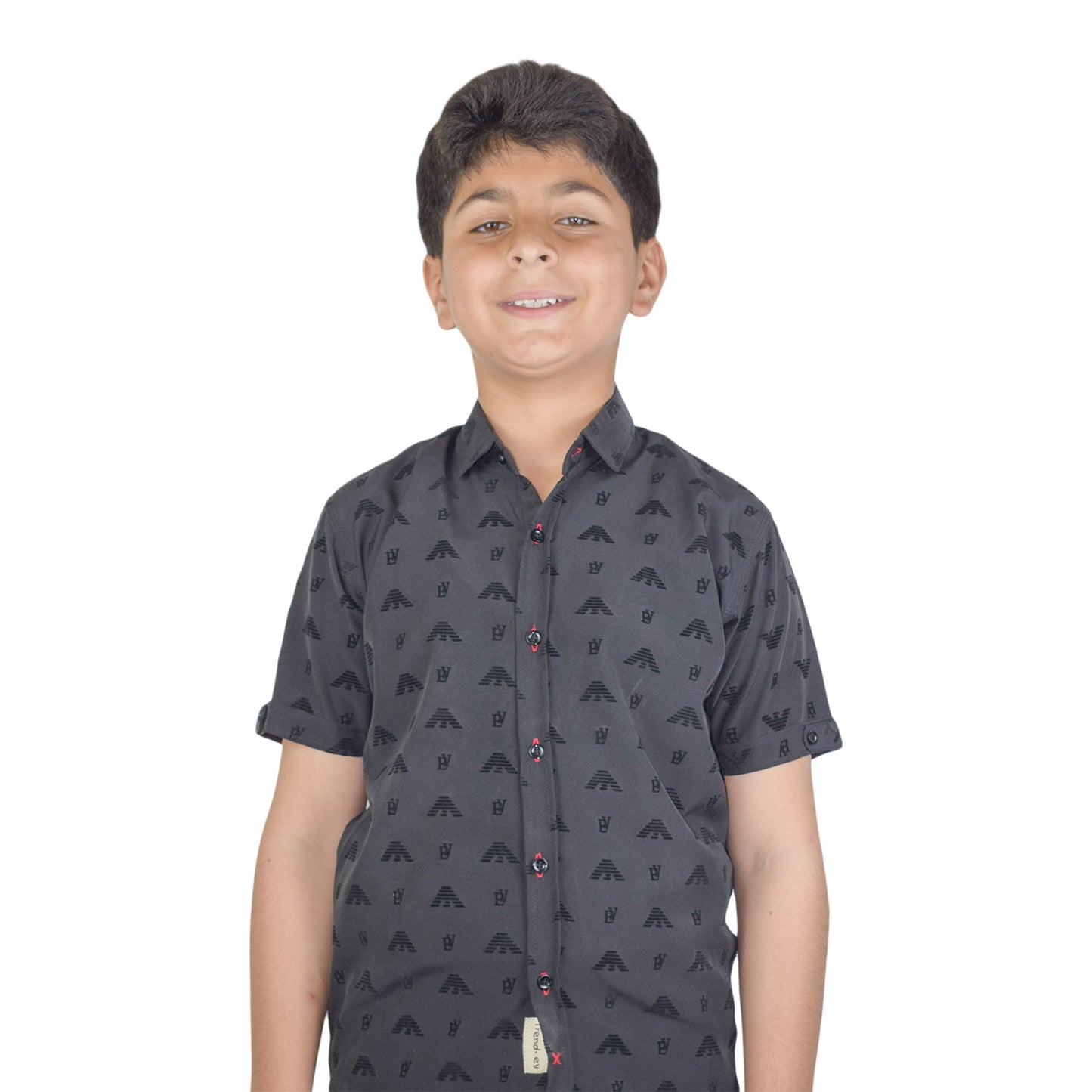 Boys Printed Casual Shirt | Brown, Red & Black Variants by Kidzaar