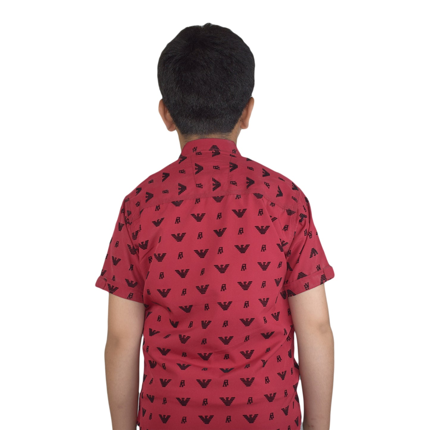 Boys Printed Casual Shirt | Brown, Red & Black Variants by Kidzaar
