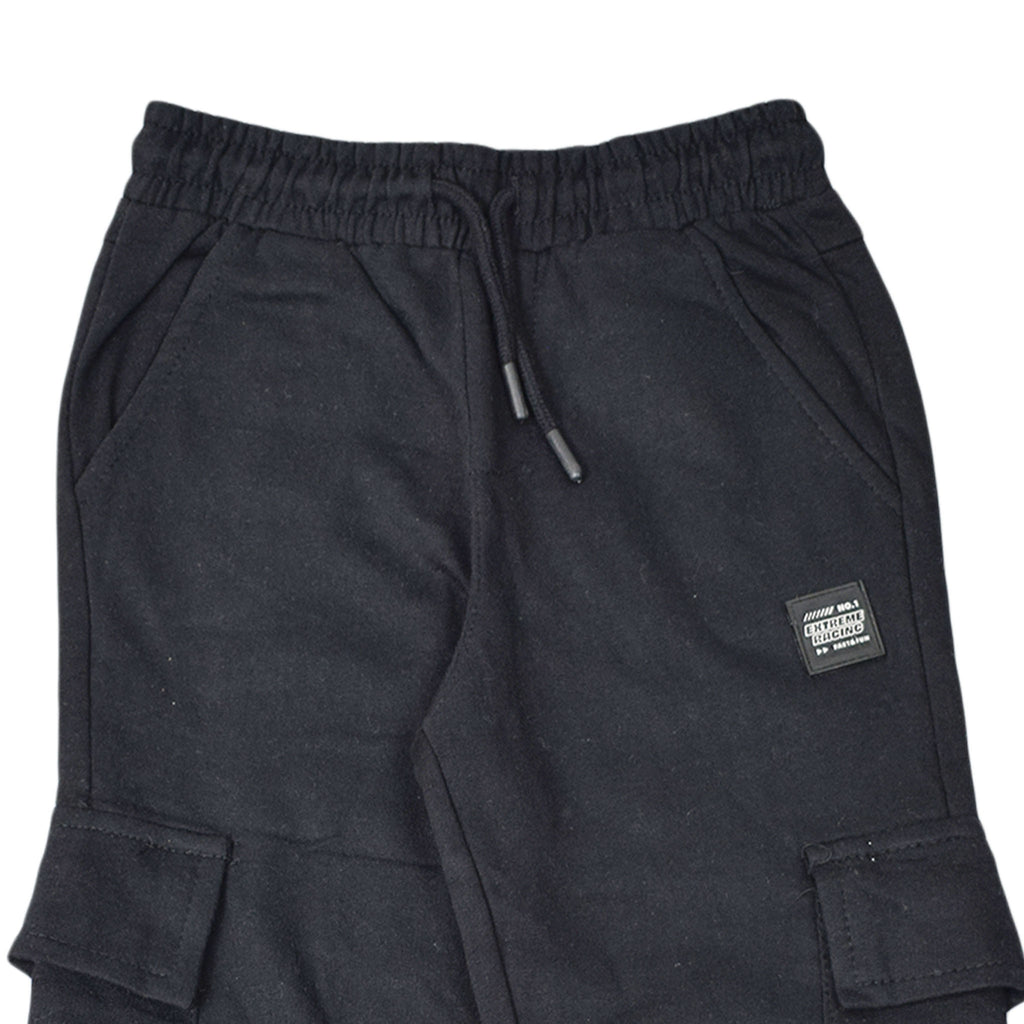 Boys Winter Black Jogger Trouser With pockets