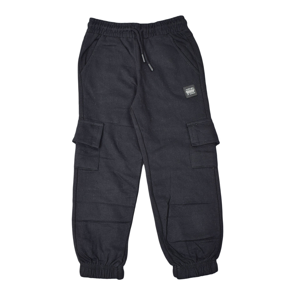 Boys Winter Black Jogger Trouser With pockets