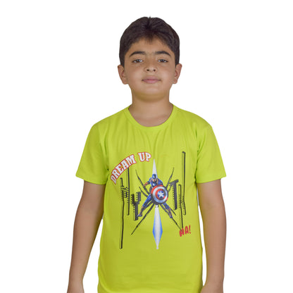 Boys Orange Superhero “Dream Up” T-Shirt – Cool Summer Wear | KidZaar