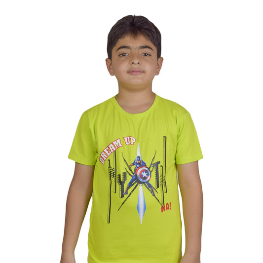 Boys Orange Superhero “Dream Up” T-Shirt – Cool Summer Wear | KidZaar