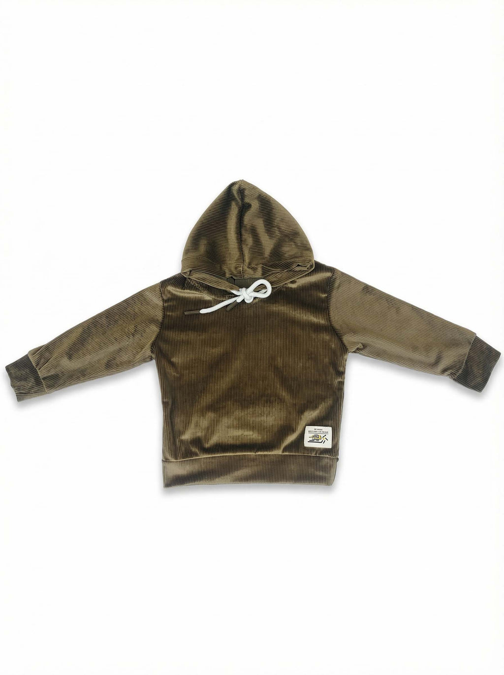Boys Velvet Hoodie | Brown & Black Winter Comfort