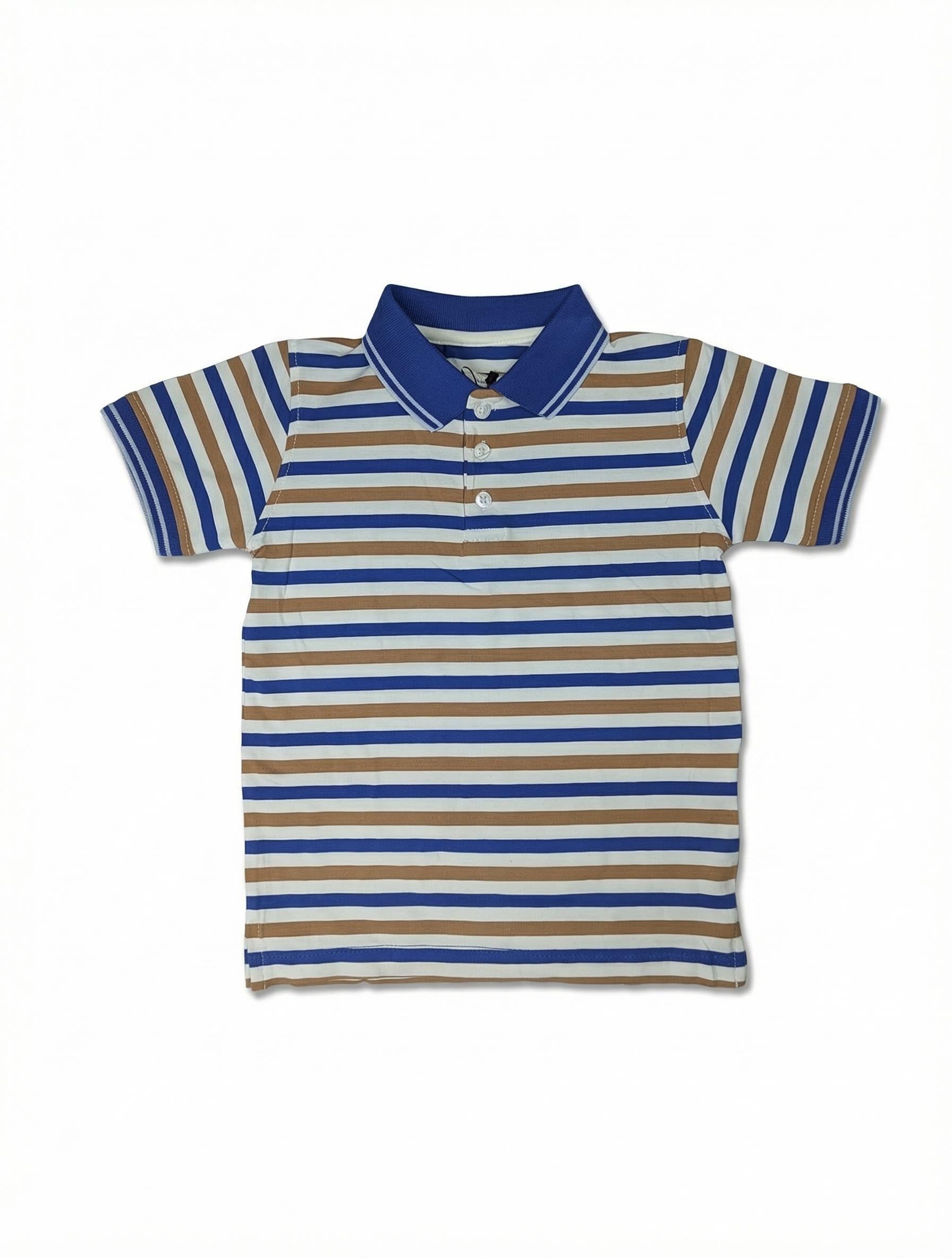 Boys Striped Polo Shirt | Classic Cotton Half-Sleeve T-Shirt for Kids