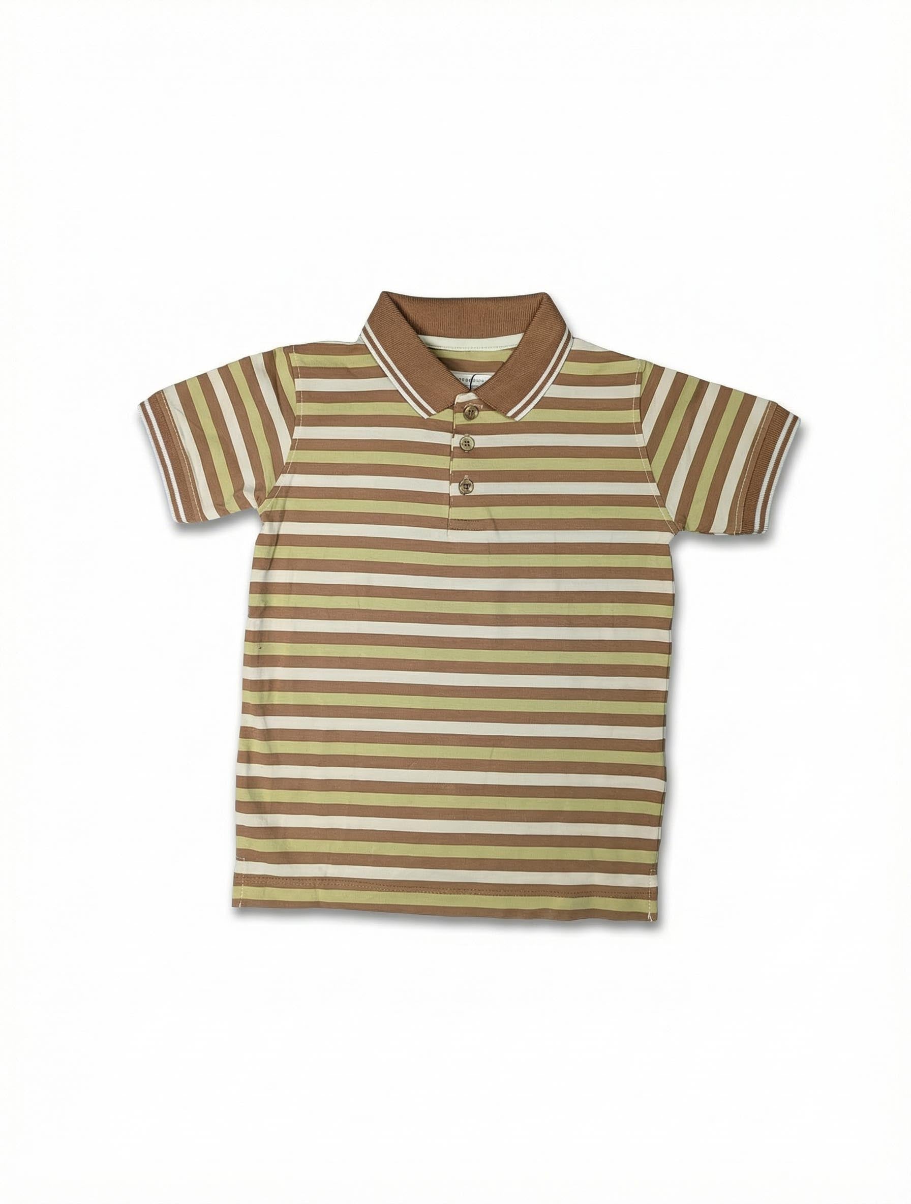 Boys Striped Polo Shirt | Classic Cotton Half Sleeve Polo for Kids