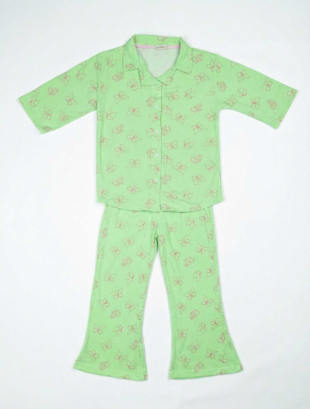 Kids Printed Button-Down Pajama Set (2-Piece Shirt & Pants)
