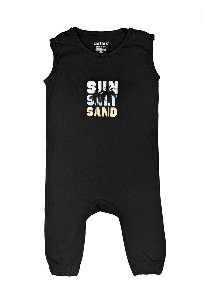 Baby Sleeveless Graphic Romper | Summer One‑Piece Jumpsuit with Shoulder Snaps