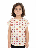 Toddler Girls Teddy Bear Print Tunic Top | Casual Summer Shirt