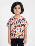 Kids All-Over Cartoon Print T-Shirt | Short Sleeve Crewneck Casual Boys & Girls | KidZaar