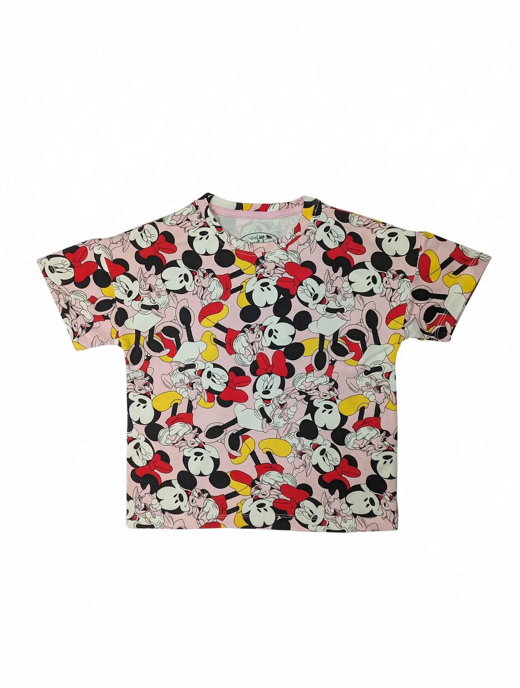 Kids All-Over Cartoon Print T-Shirt | Short Sleeve Crewneck Casual Boys & Girls | KidZaar