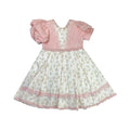 Elegant Pink & White Printed Frock for Girls