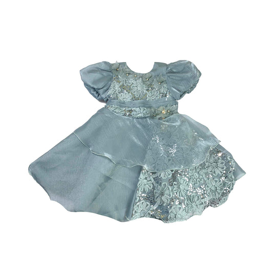 Embroidered Net Frock for Girls
