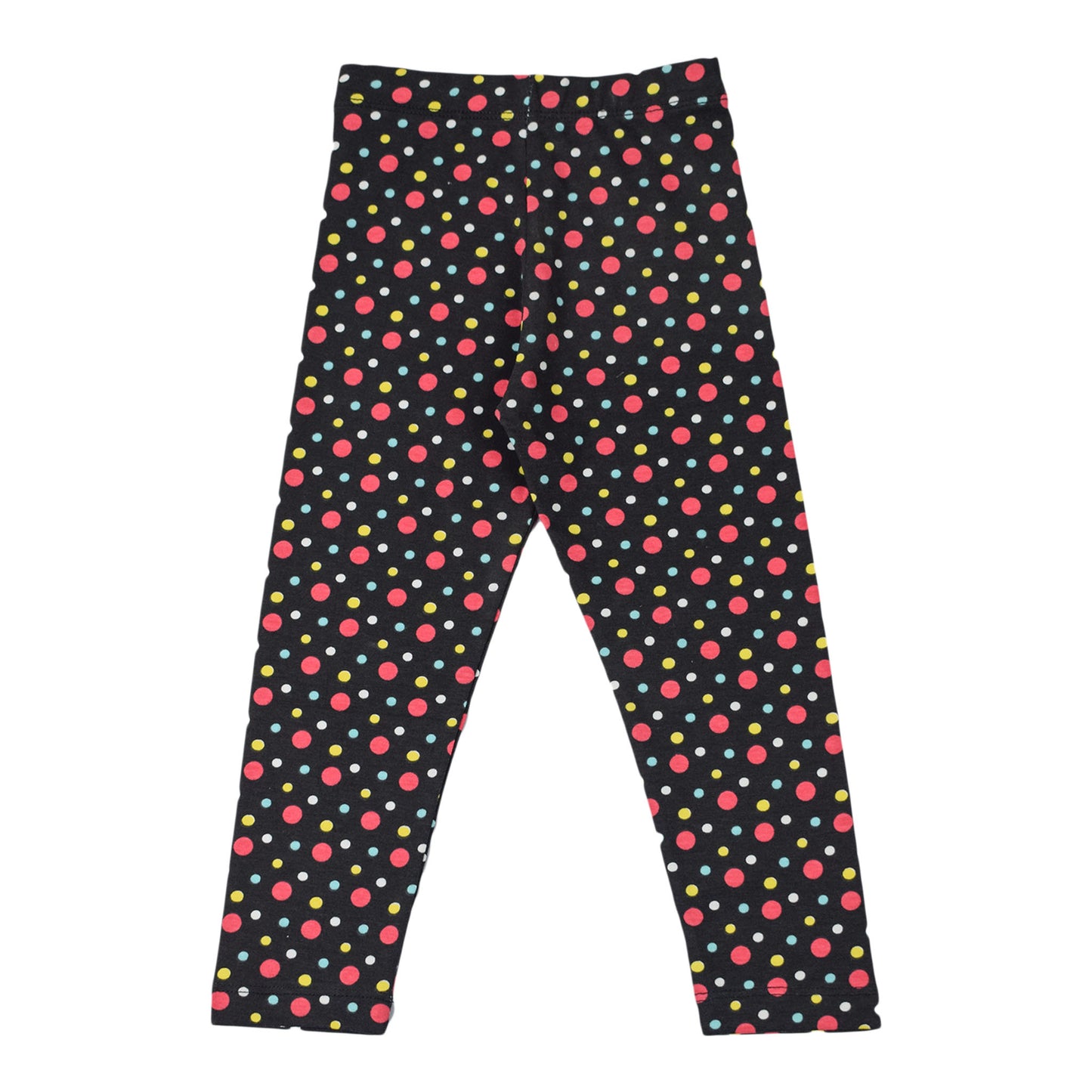 Fun Polka Dot Leggings for Girls| Black Multi-Color Tights | Kidzaar Pakistan