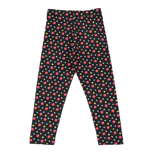 Fun Polka Dot Leggings for Girls| Black Multi-Color Tights | Kidzaar Pakistan