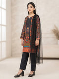 Girls Black Printed 3-Piece Ethnic Suit with Dupatta | Kidzaar