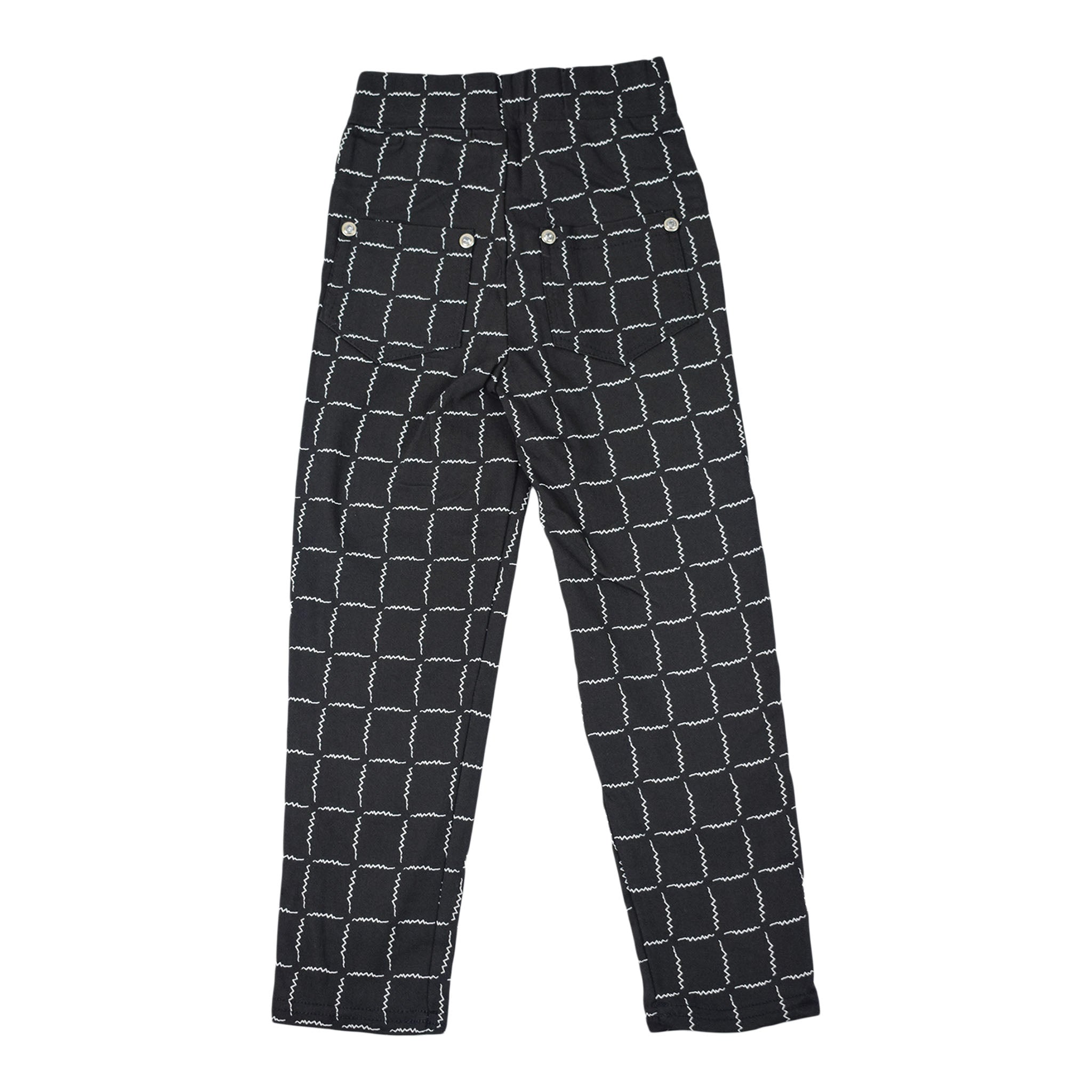 Girls Black Printed Bottoms: Stylish & Comfortable Cotton Trousers